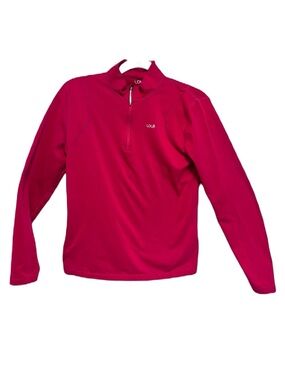 Lolë Women's Fuchsia 3/4-Zip Pullover Top Performance Shirt